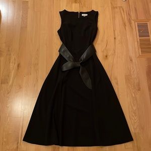 NWOT Black Calvin Klein midi dress. Size 8